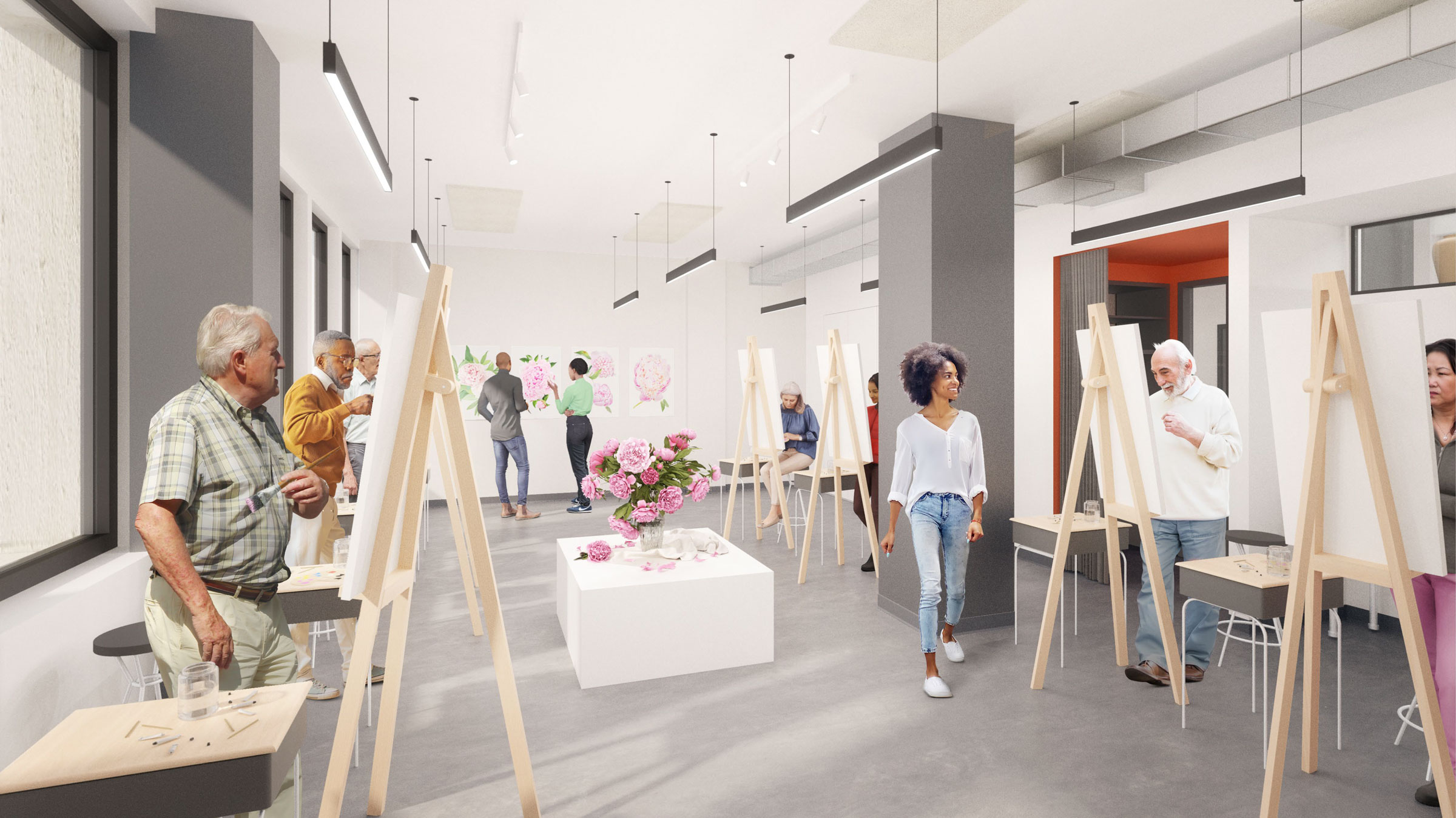 Art studio rendering