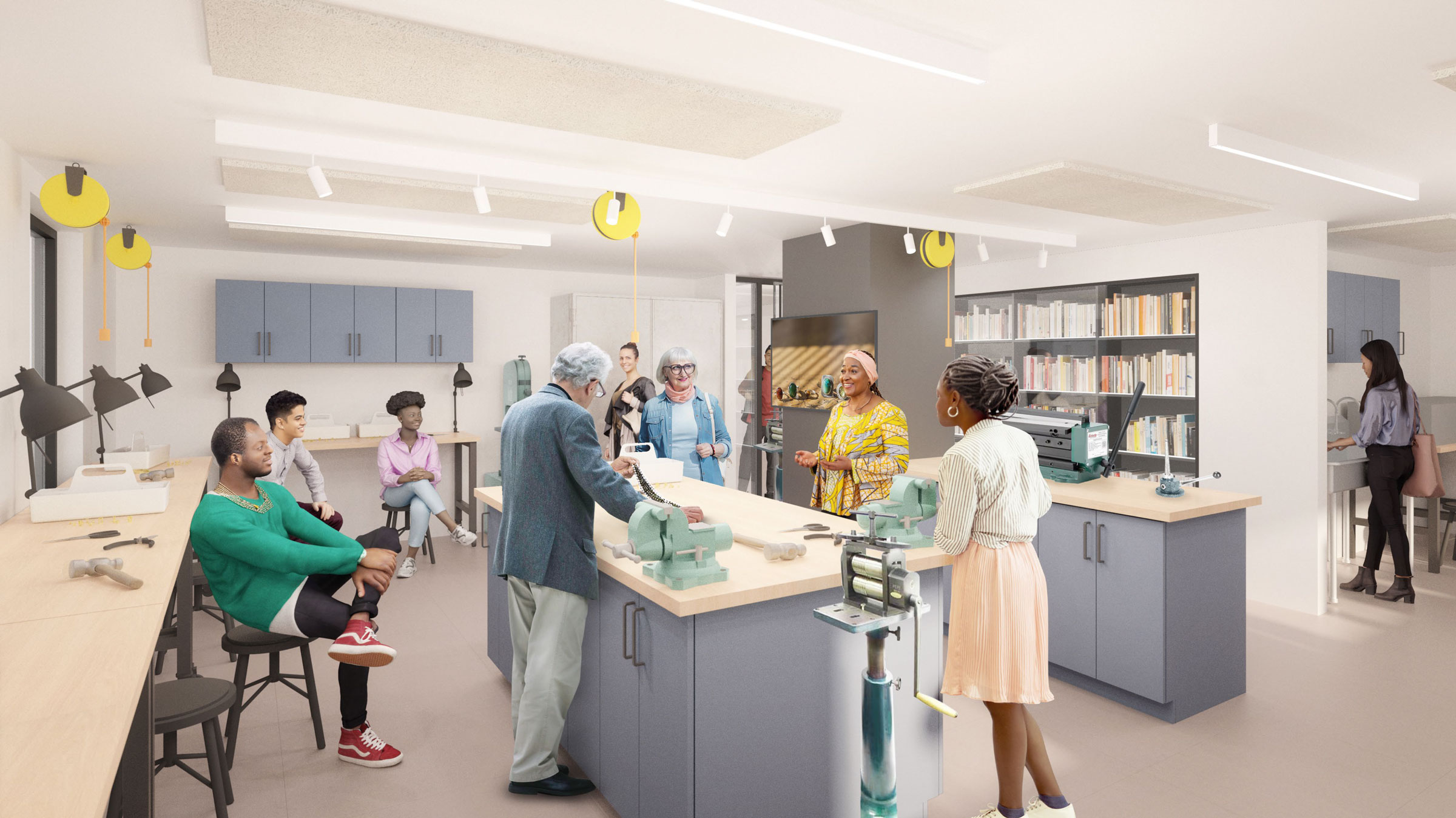 Jewelry studio rendering